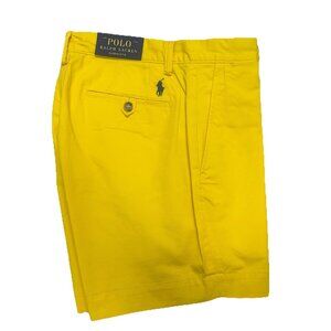 Polo Ralph Lauren Mens Size 30 Yellow Classic Fit 6" Stretch Chino Shorts